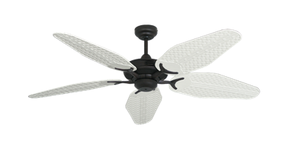 Coastal Air Oil Rubbed Bronze with 52" Outdoor Weave Pure White Blades
