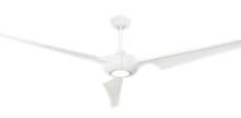 Ion 76 in. Indoor/Outdoor Pure White Ceiling Fan with 15W LED Light and Remote Control