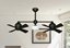 24" Metropolitan Dual Ceiling Fan with Light in Oil Rubbed Bronze