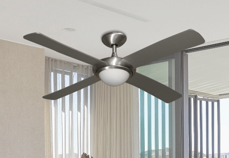 52 Luna Indoor Outdoor Ceiling Fan And Light In Brushed Aluminum Dan S City Fans Parts Accessories - Outdoor Ceiling Fan With Light Images