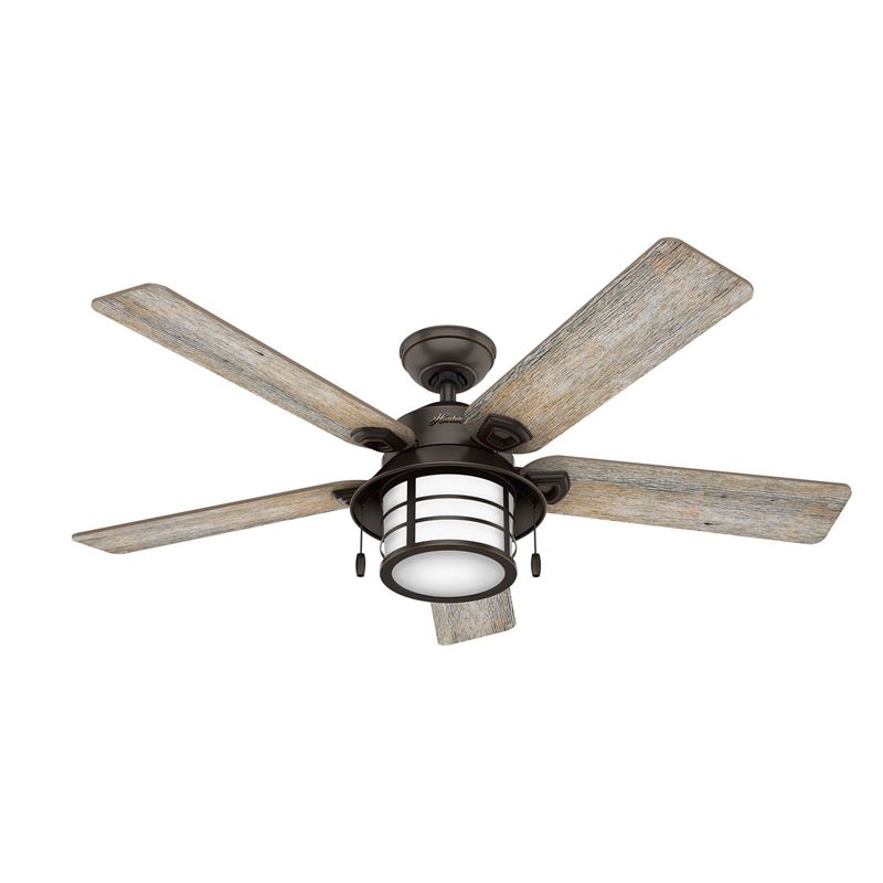 Hunter  54" Key Biscayne Onyx Bengal Ceiling Fan with Light , Model 59273