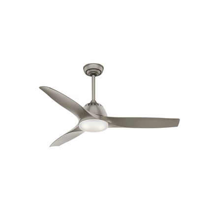 Casablanca 52" Wisp Pewter Ceiling Fan with LED Light and Handheld Remote, Model 59152