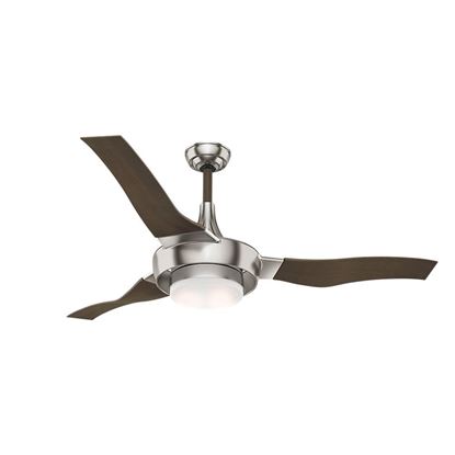 Casablanca  64" Perseus Brushed Nickel Ceiling Fan with Light with Wall Control, Model 59167