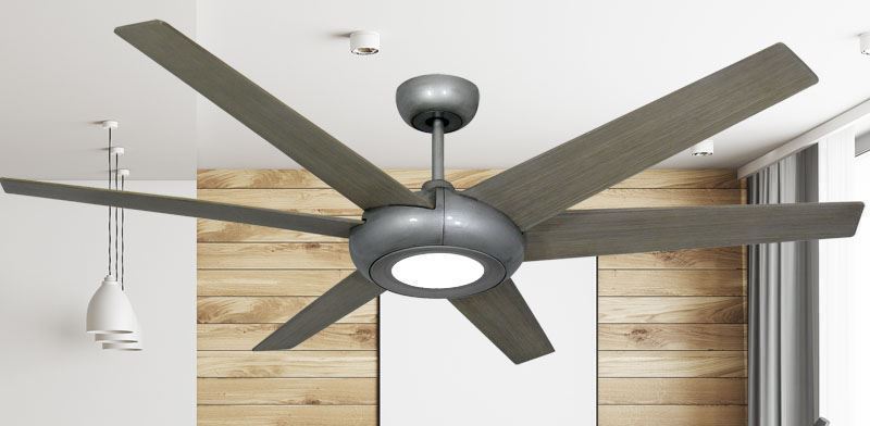 Ceiling Fans, Brushed Nickel Outdoor Ceiling Fan With Light