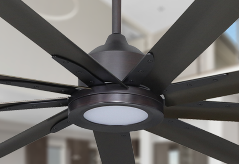 Liberator 96 In Indoor Outdoor Oil, Oil Rubbed Bronze Ceiling Fan With Light