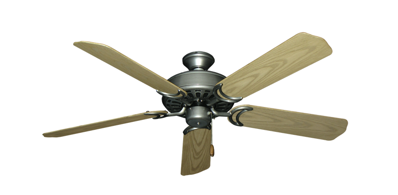 Dixie Belle Brushed Nickel with 52" Outdoor Bleached Oak Blades