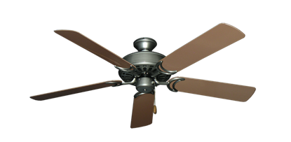Dixie Belle Brushed Nickel with 52" Outdoor Brown Blades