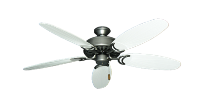 Dixie Belle Brushed Nickel with 52" Outdoor Leaf Pure White Blades