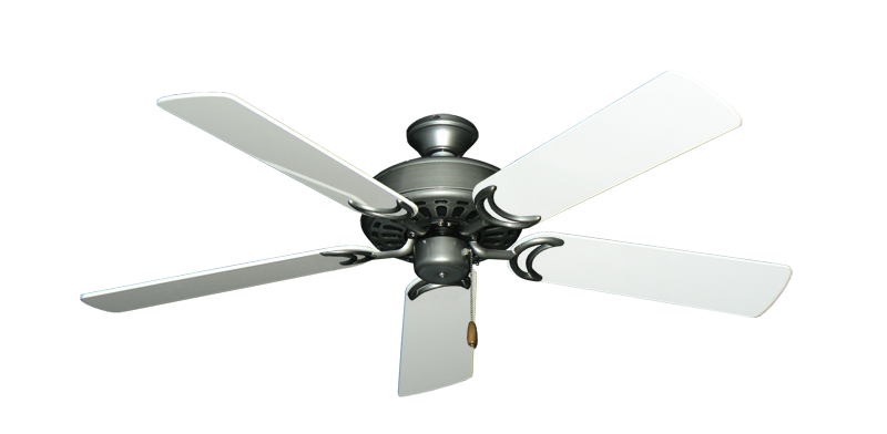 Dixie Belle Brushed Nickel with 52" Pure White Gloss Blades
