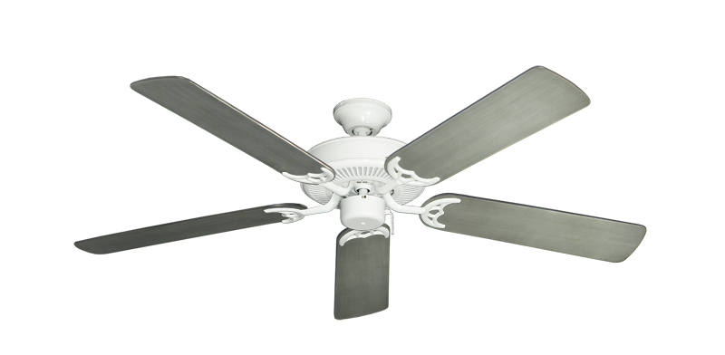 Bermuda Breeze V Pure White with 52" Outdoor Brushed Nickel BN-1 Blades