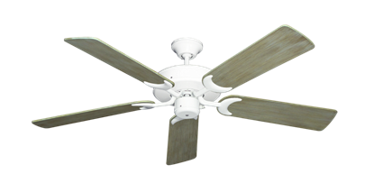 Patio Fan Pure White with 52" Driftwood Blades