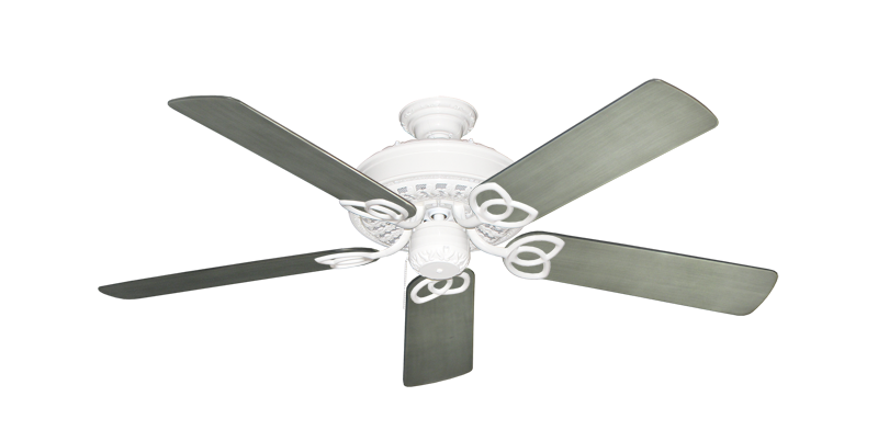 Renaissance Pure White with 52" Outdoor Brushed Nickel BN-1 Blades
