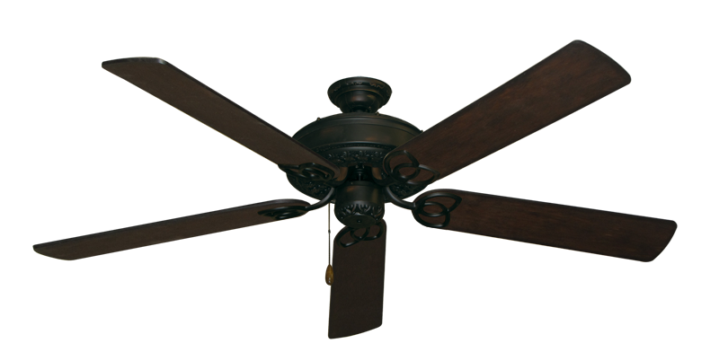 Renaissance Oil Rubbed Bronze with 60" Distressed Walnut Blades