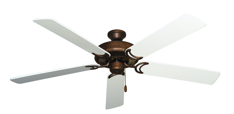 Riviera Burnished Copper with 60" Pure White Blades