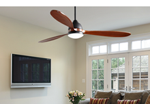 Koho 52" Indoor Contemporary Oil Rubbed Bronze Ceiling Fan with LED Light and Remote