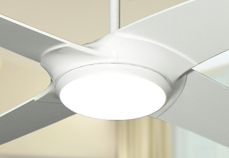 Pure White Ceiling Fan With Led Light, Ceiling Fan W Light