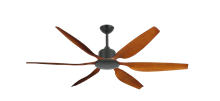 Titan II Oil Rubbed Bronze with 66" Resin Natural Cherry Blades with Remote
