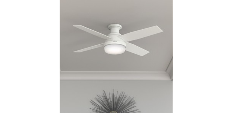 Light Fresh White Ceiling Fan, Flush Mount Ceiling Fan With Remote White