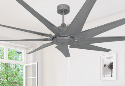 Liberator 72 in. WiFi Enabled Indoor/Outdoor Brushed Nickel Ceiling Fan
