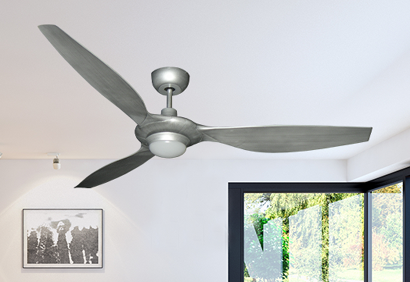 Vogue Plus 60 in. WiFi Enabled Indoor/Outdoor Brushed Nickel Ceiling Fan with LED Light