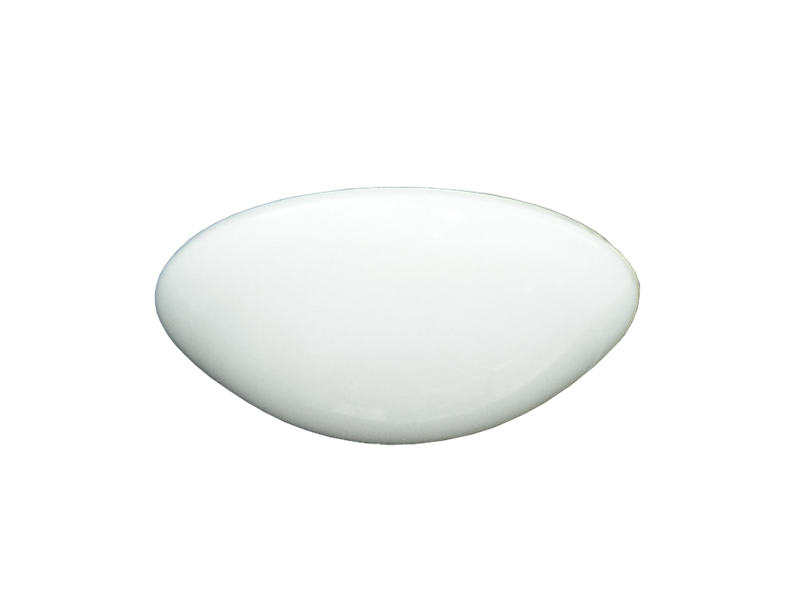 Picture of Glass, 166 White Oval Low Profile Glass Only