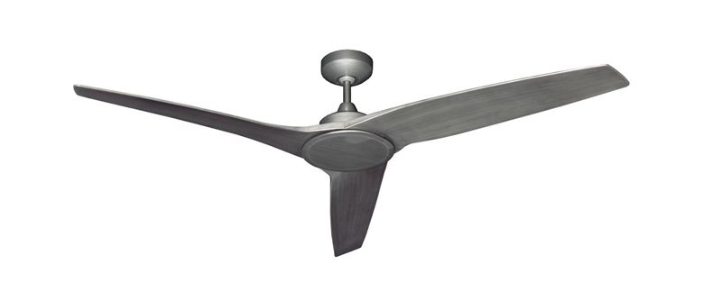 Evolution 60 in. Indoor/Outdoor Brushed Nickel-1 Ceiling Fan with Remote Contro