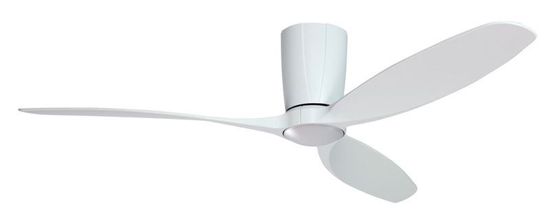 Flagler 52 in. Integrated LED Indoor/Outdoor Matte Pure White Ceiling Fan with Light and Remote Control