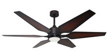 Optum WiFi Enabled Oil Rubbed Bronze Ceiling Fan with Light, 60" Blades and Remote	