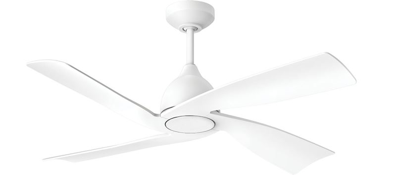 Intrigue 44 in. Indoor/Outdoor Pure White Smart Ceiling Fan with Remote Control 