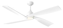  Intrigue 60 in. Indoor/Outdoor Pure White Smart Ceiling Fan with Remote Control